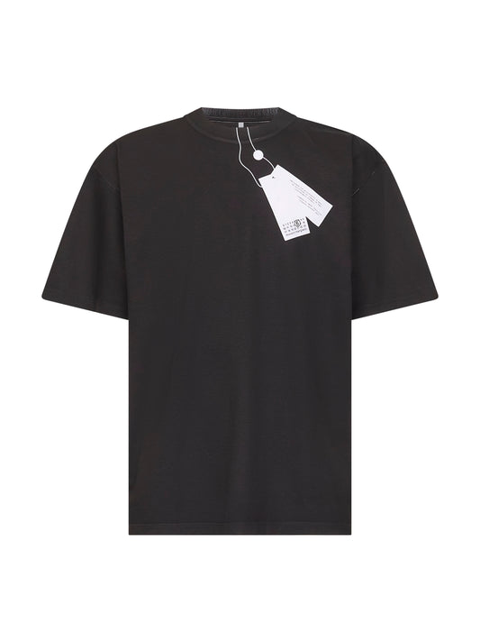 T-shirt trompe l'oeil in cotone bianco