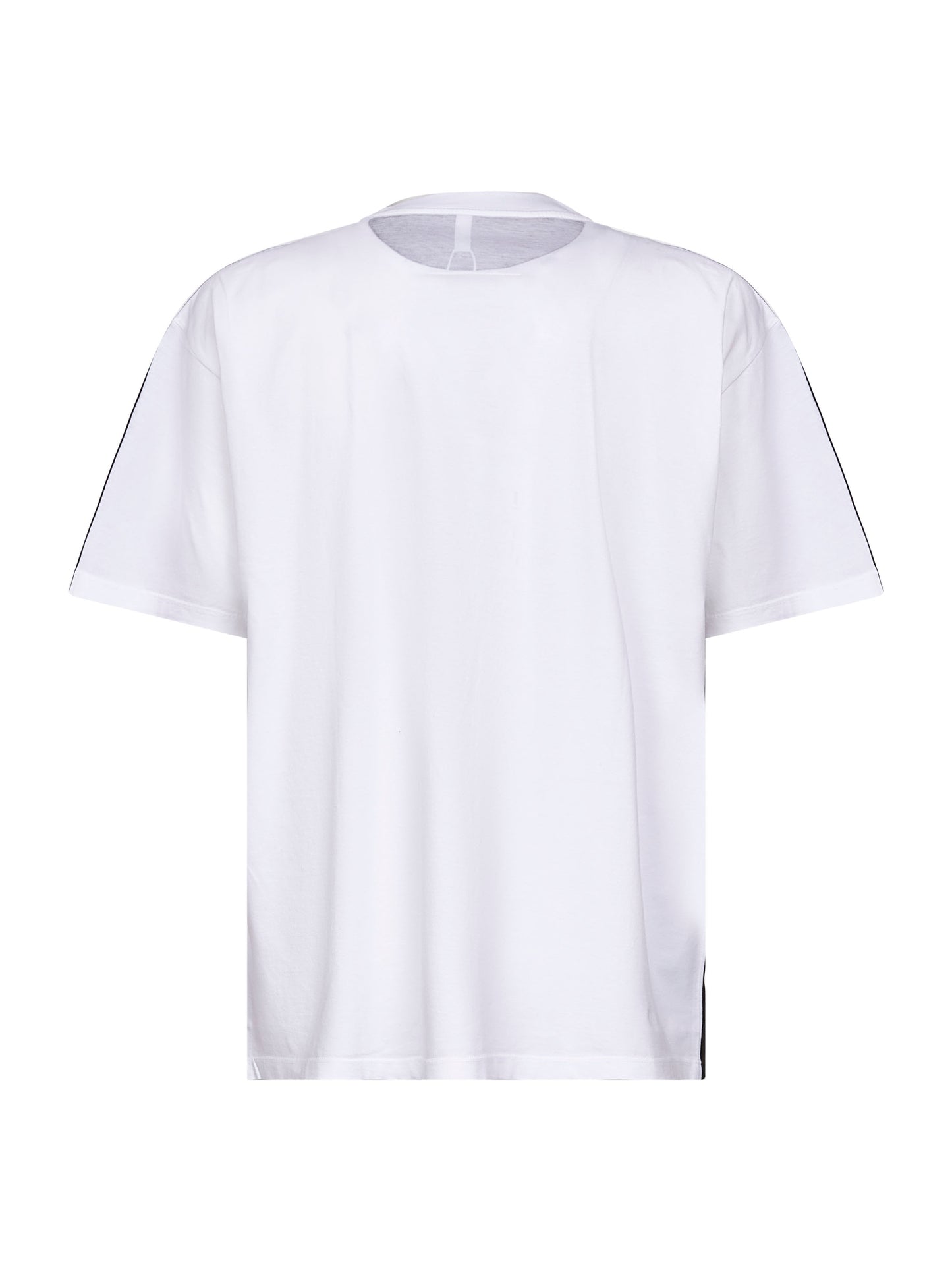 T-shirt trompe l'oeil in cotone bianco