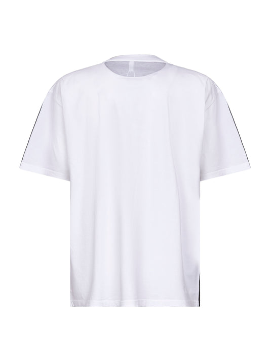 T-shirt trompe l'oeil in cotone bianco