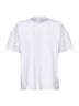 T-shirt trompe l'oeil in cotone bianco