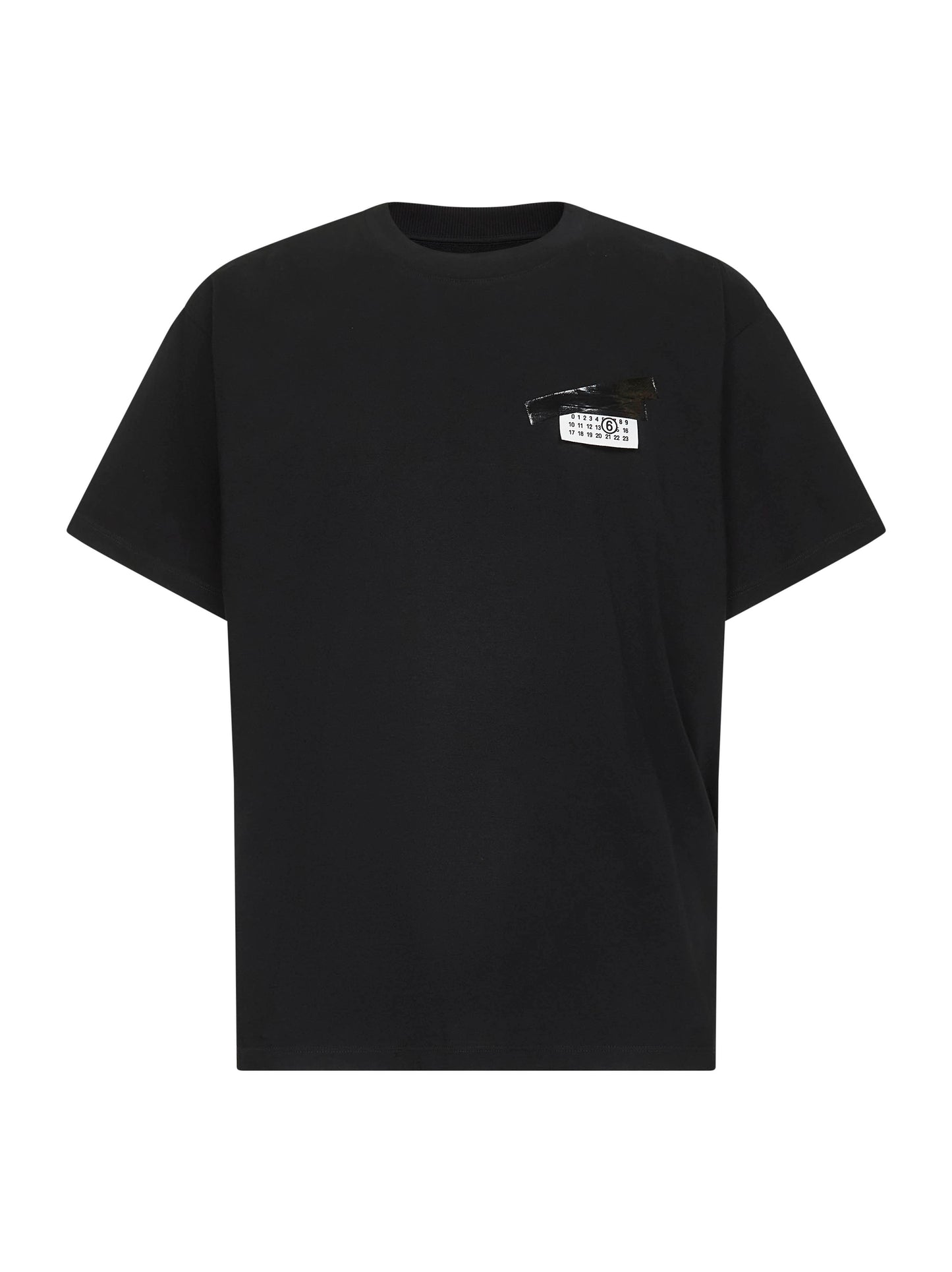 T-shirt trompe l'oeil in jersey nero