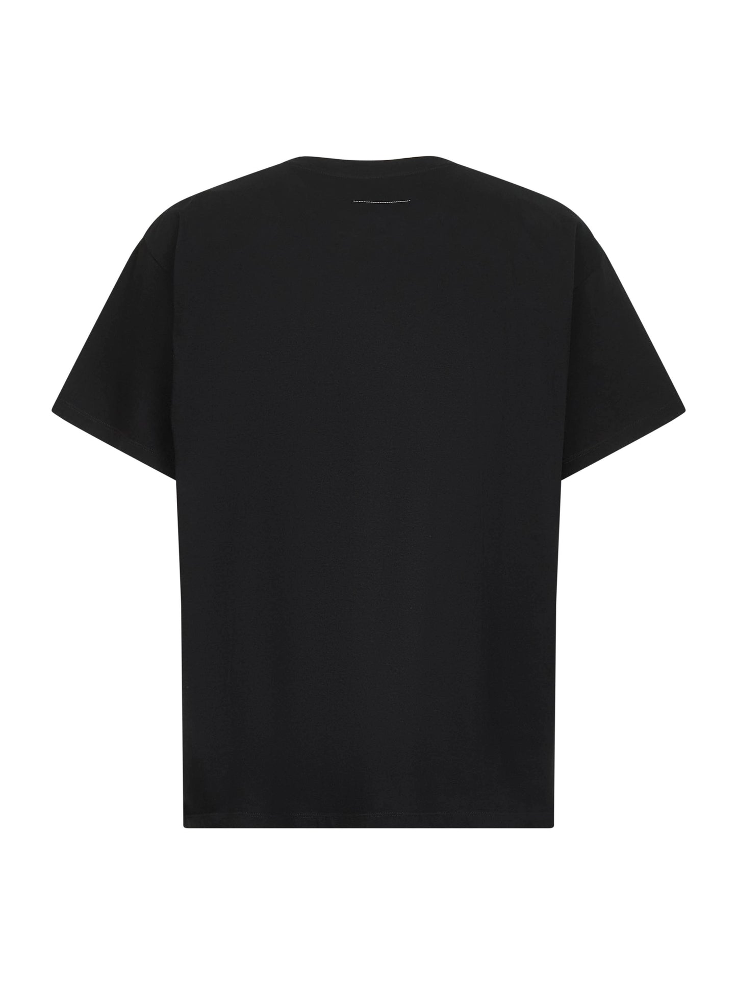 T-shirt trompe l'oeil in jersey nero