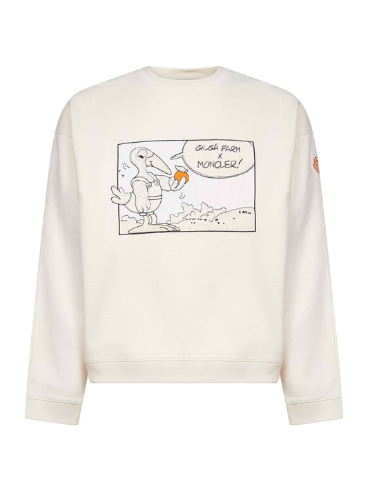 Ivory cotton Moncler x Gilga Farm sweatshirt