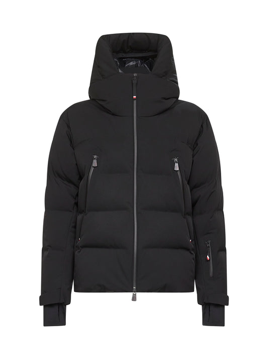 Black Fellberg hooded down jacket<BR/>