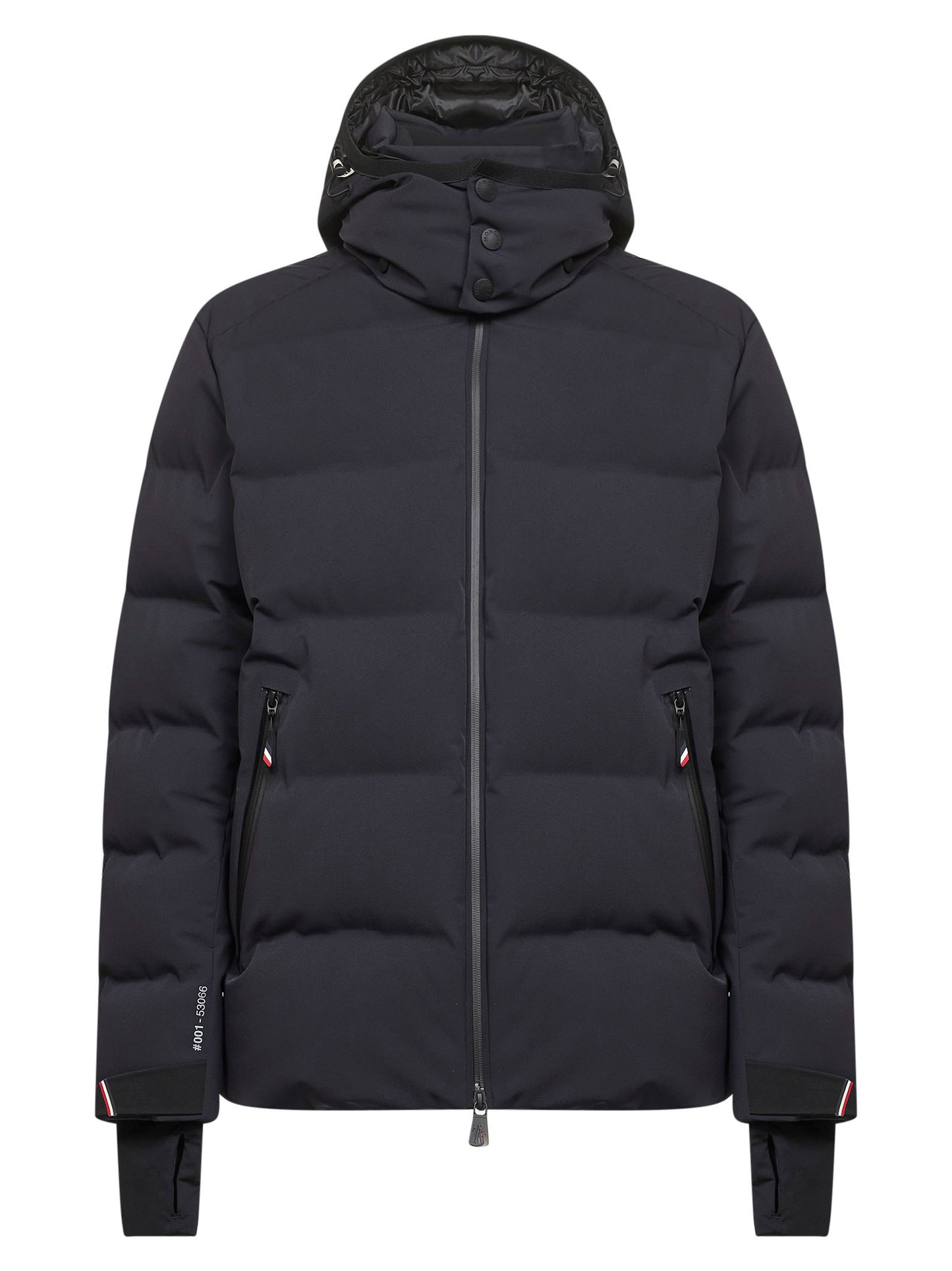 Blue Montgetech hooded ski down jacket