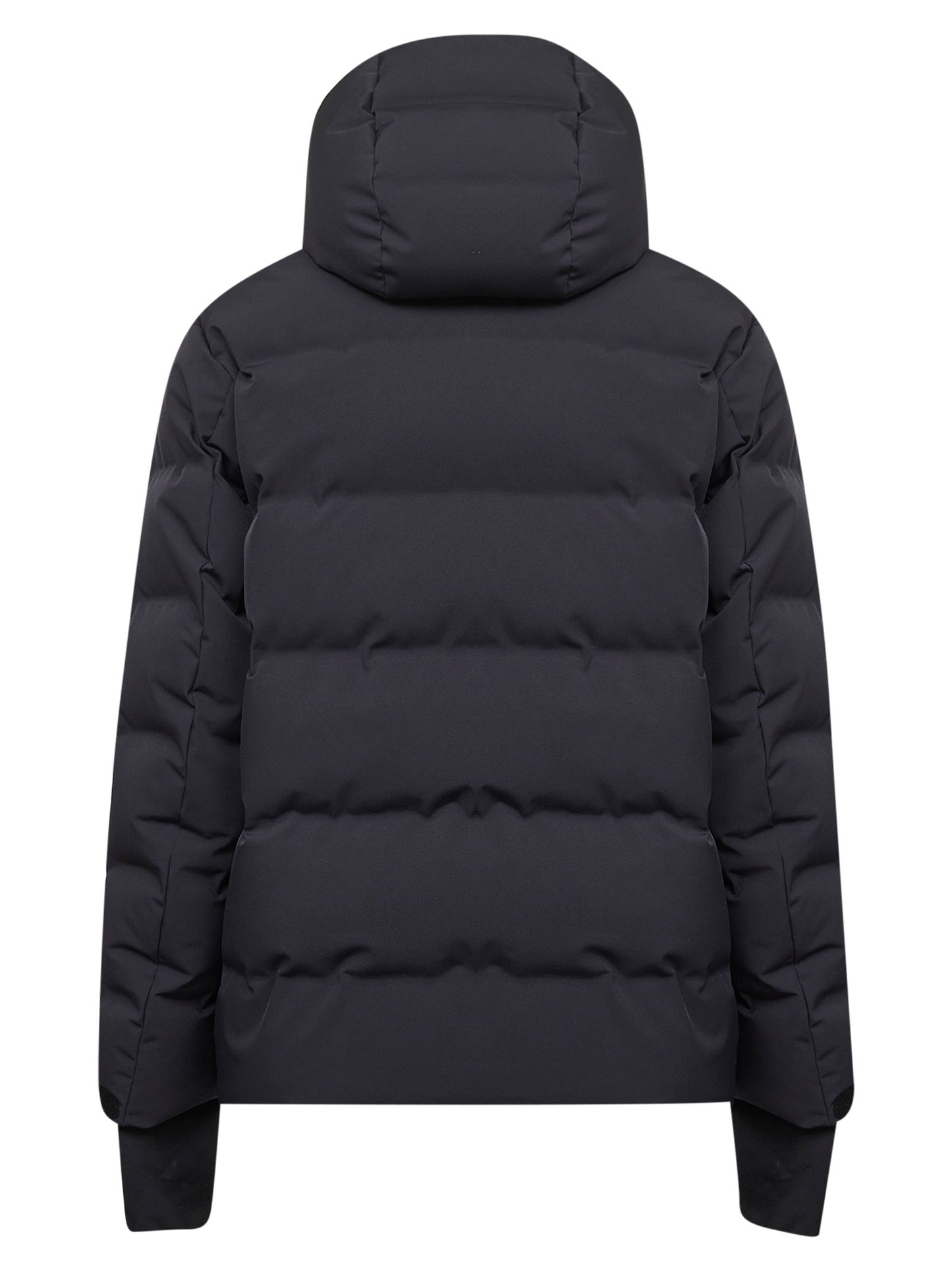 Blue Montgetech hooded ski down jacket