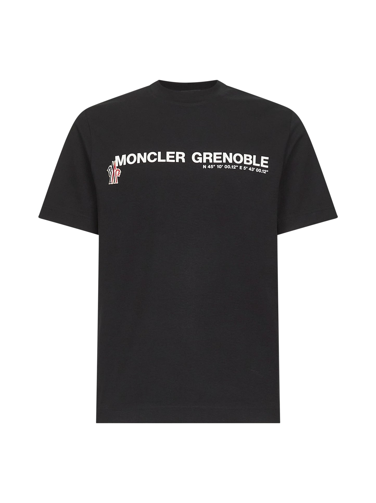 T-shirt logata in cotone nero
