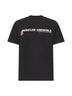T-shirt logata in cotone nero