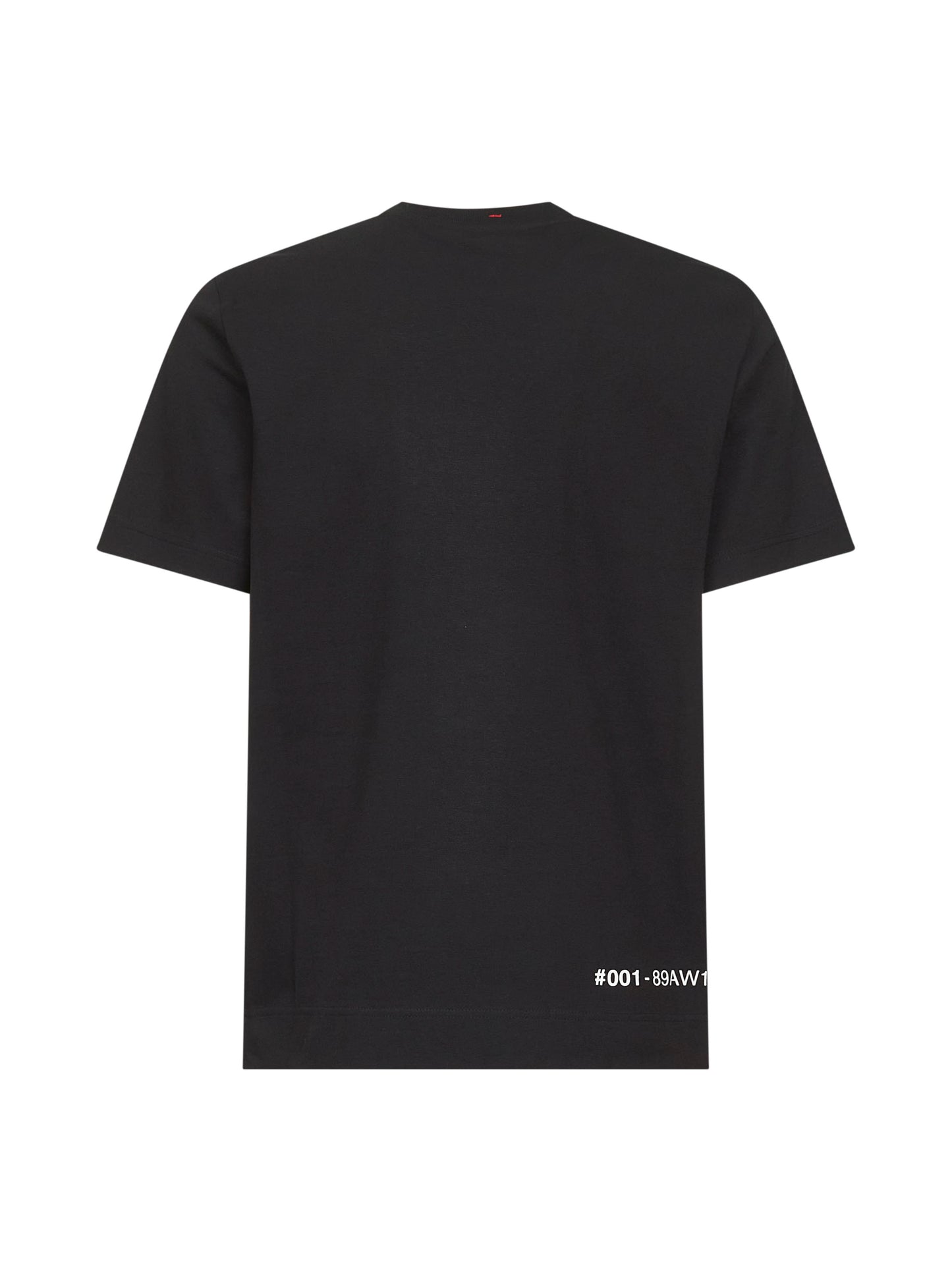 T-shirt logata in cotone nero