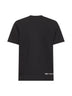 T-shirt logata in cotone nero