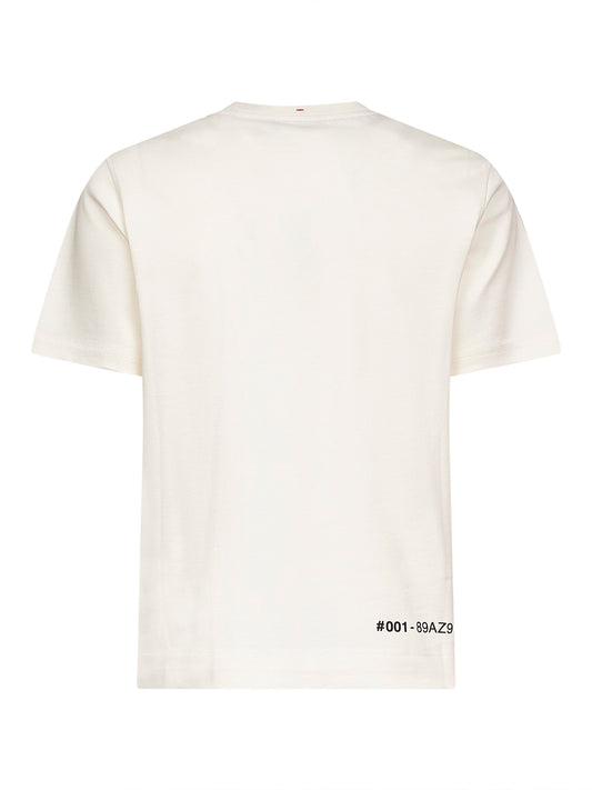 Ivory cotton logo T-shirt