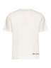 T-shirt logata in cotone avorio