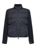 Blue padded zip-up cardigan