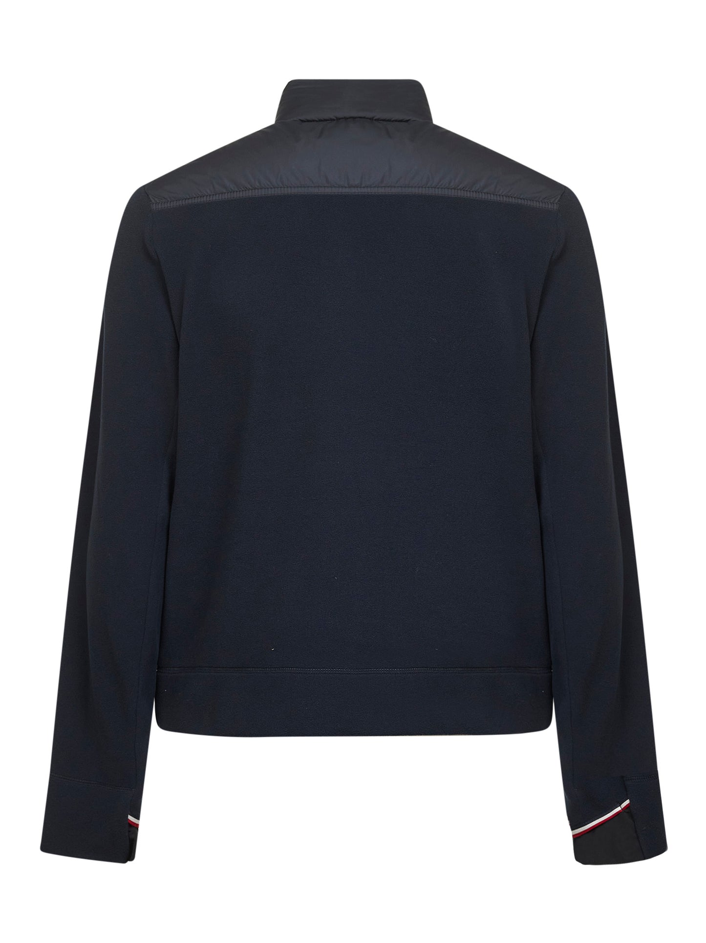 Blue padded zip-up cardigan