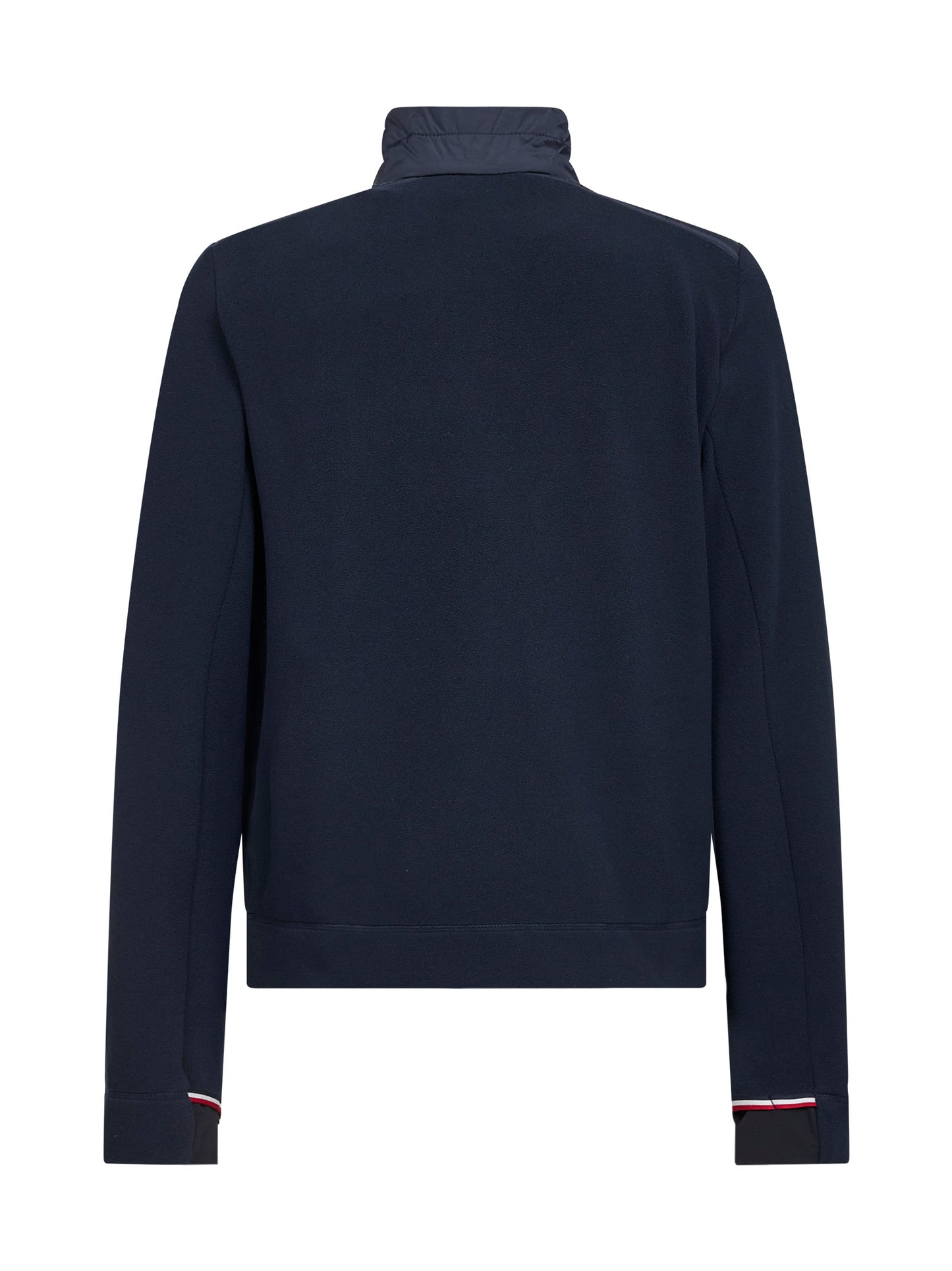 Felpa con zip in pile blu