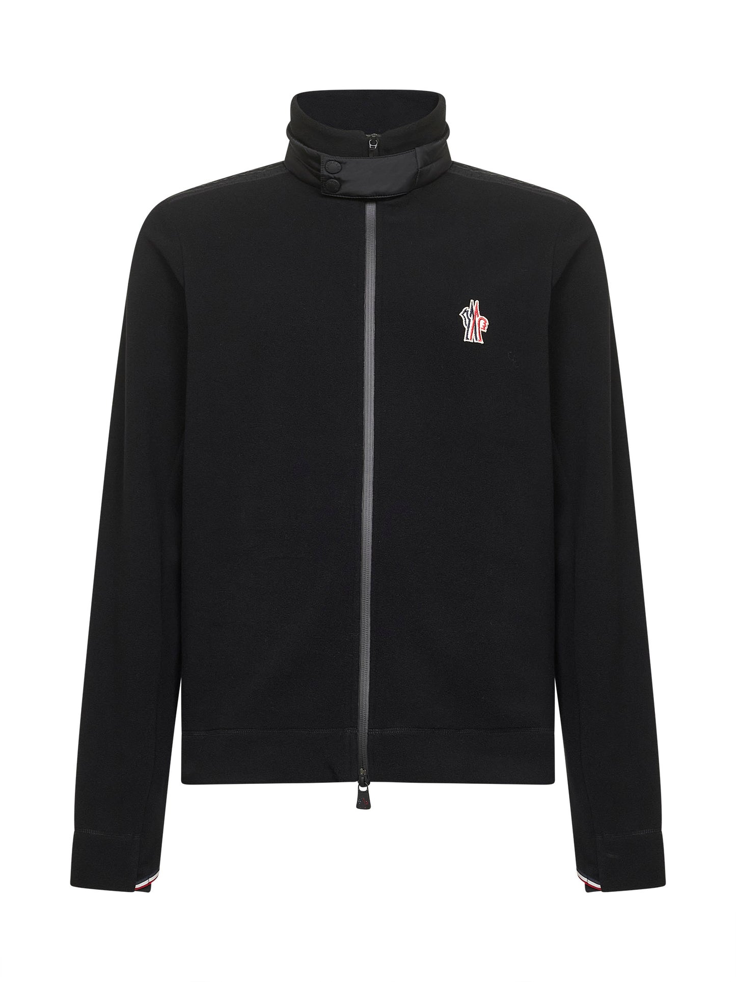 Black fleece zip-up sweatshirt