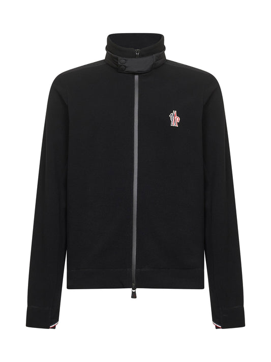 Black fleece zip-up sweatshirt