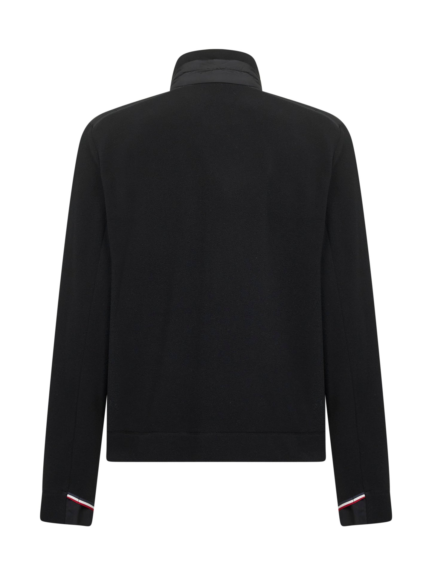 Black fleece zip-up sweatshirt