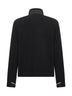 Black fleece zip-up sweatshirt