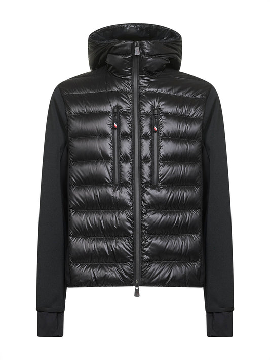 Black padded zip-up hoodie