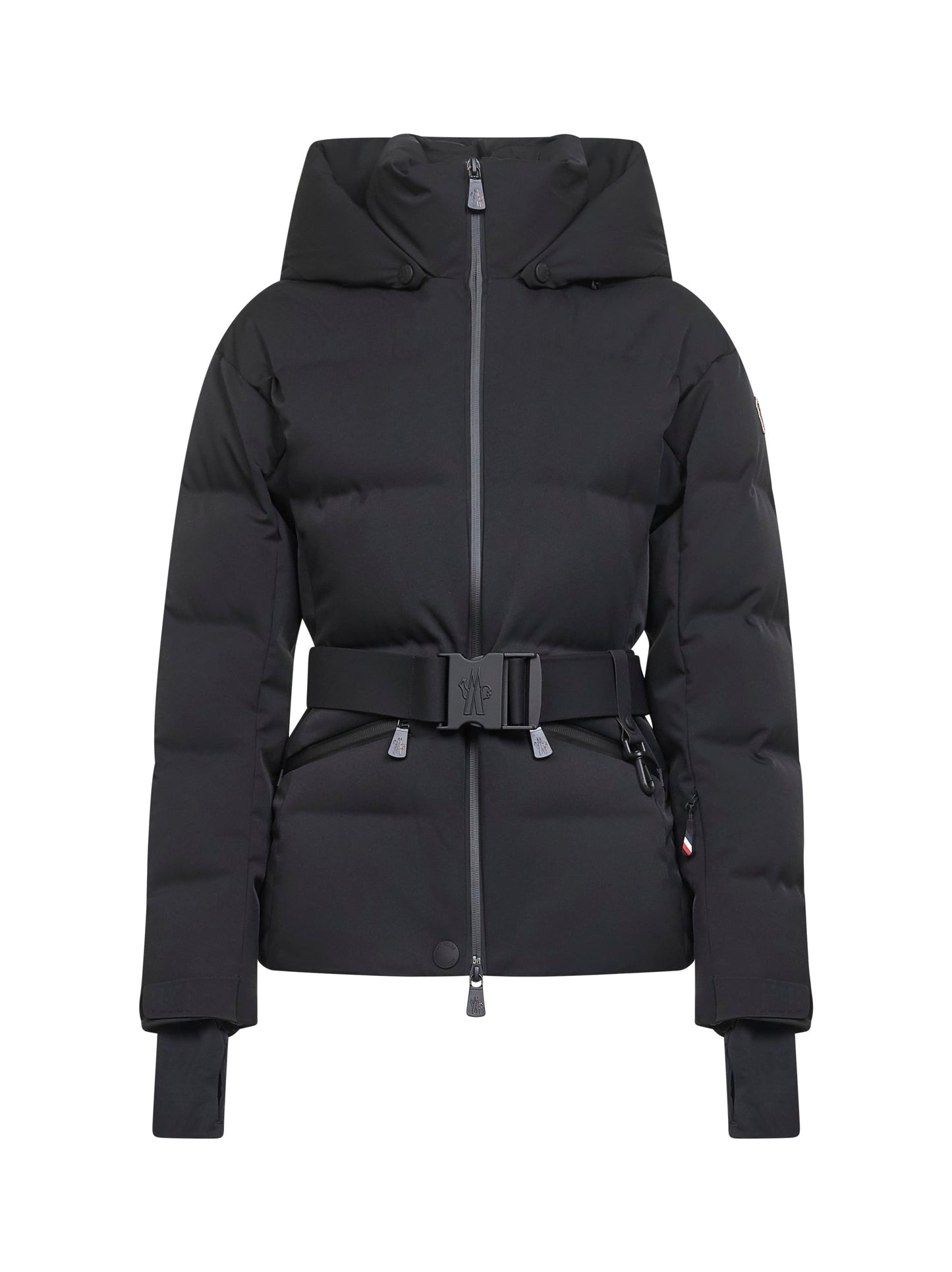 Black Tolima hooded ski down jacket