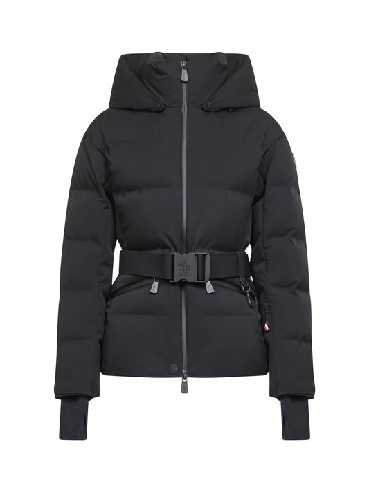 Black Tolima hooded ski down jacket