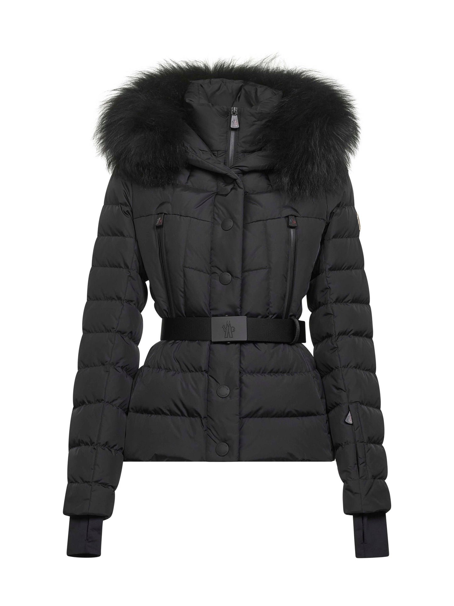 Black Beverley hooded ski down jacket