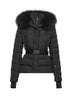 Black Beverley hooded ski down jacket