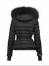 Black Beverley hooded ski down jacket