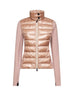 Felpa imbottita con zip rosa