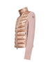 Felpa imbottita con zip rosa