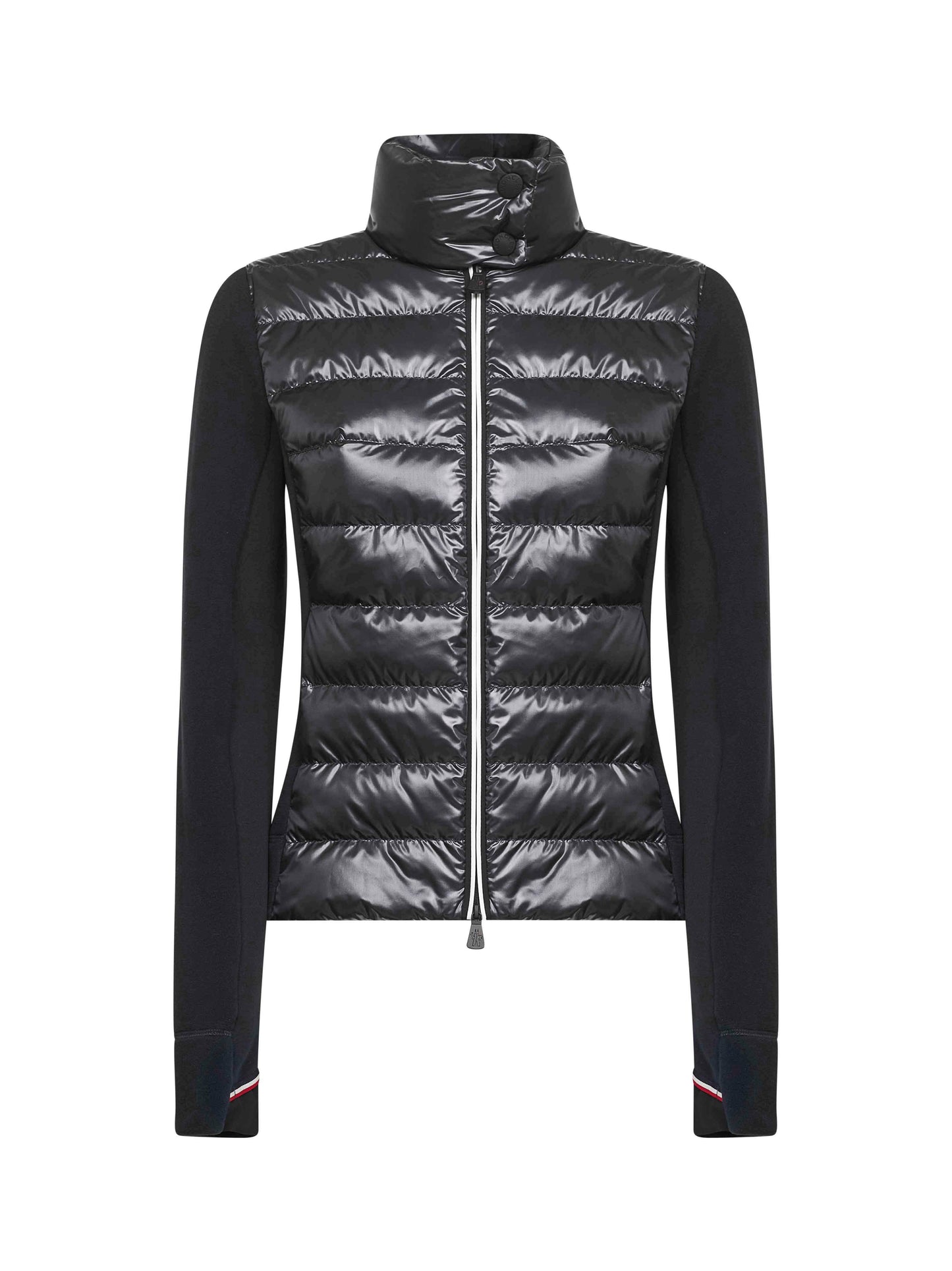 Felpa imbottita con zip blu