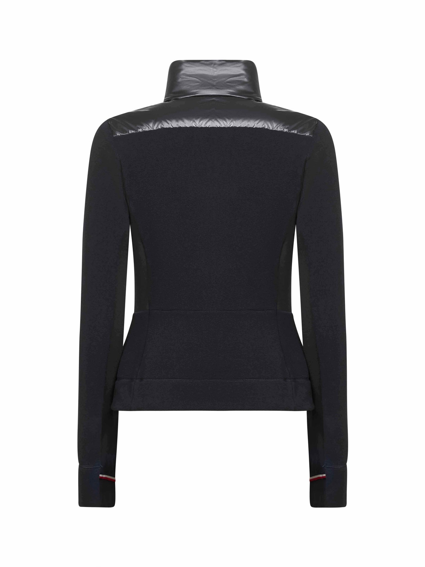 Felpa imbottita con zip blu