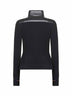 Felpa imbottita con zip blu