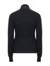 Cardigan imbottito in lana merino stretch nera
