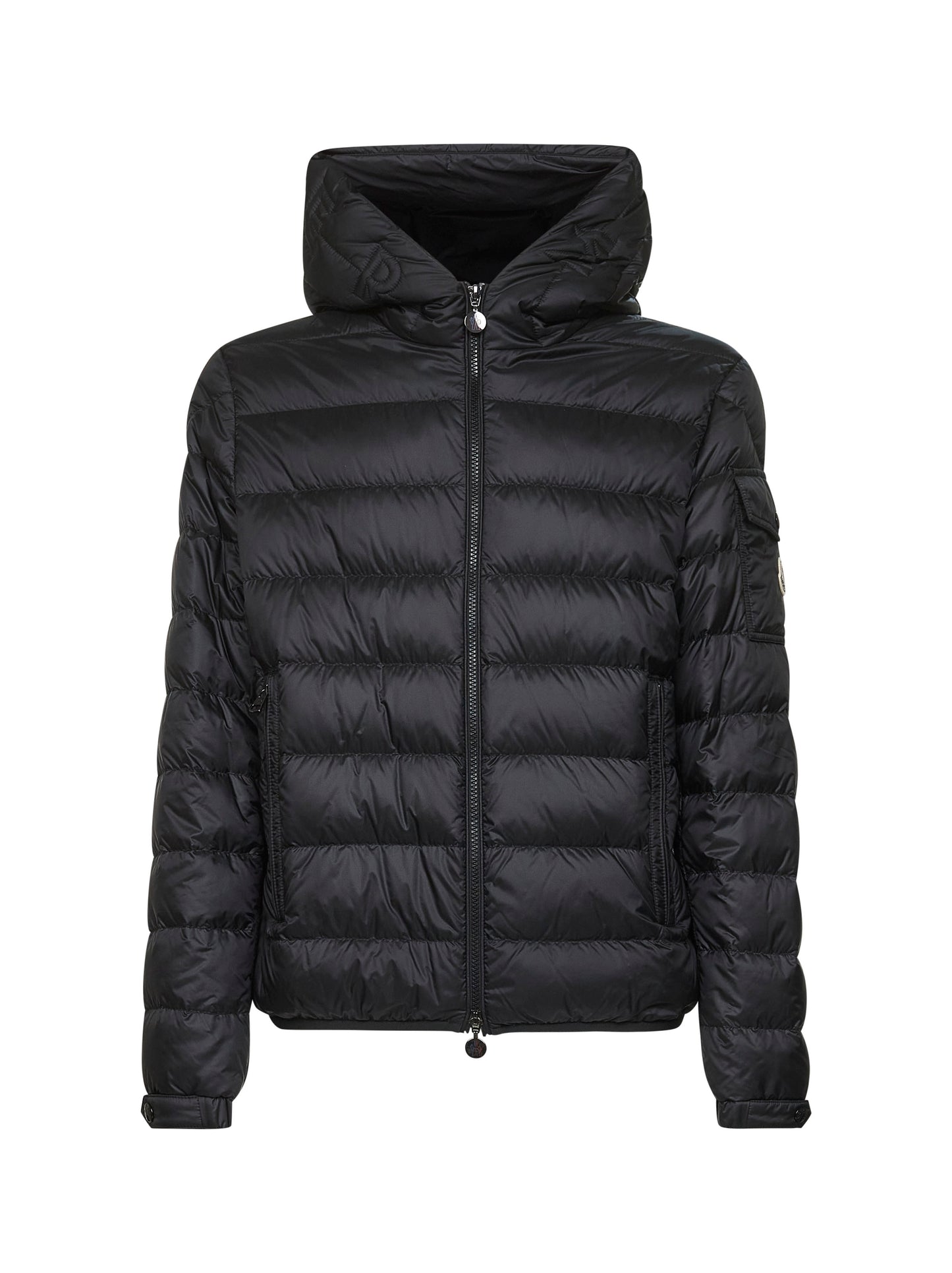 Black Najan short hooded down jacket