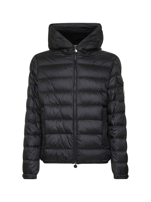 Black Najan short hooded down jacket