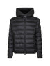Black Najan short hooded down jacket