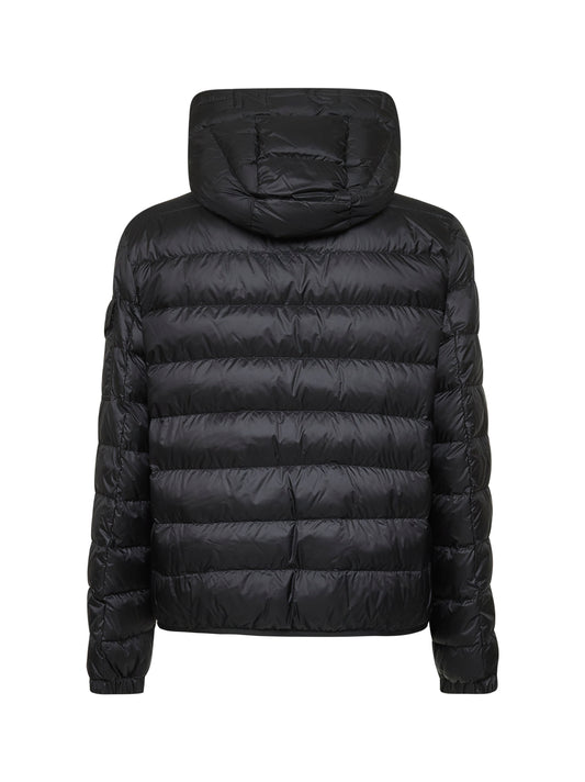 Black Najan short hooded down jacket