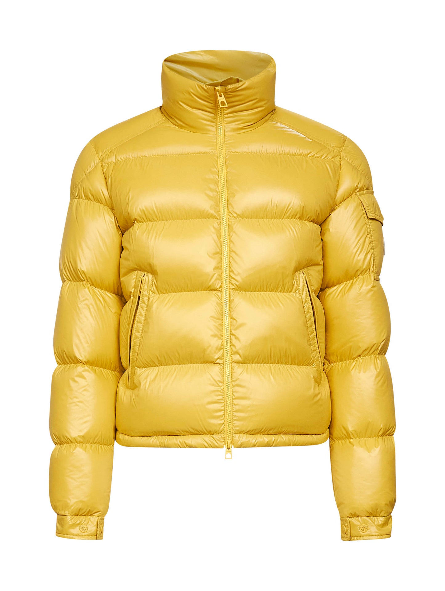 Yellow Levitha short down jacket<BR/>