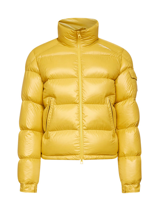 Yellow Levitha short down jacket<BR/>