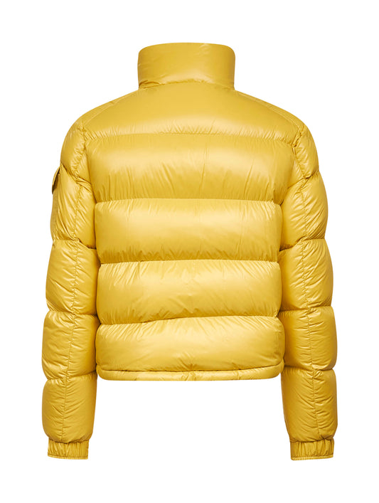 Yellow Levitha short down jacket<BR/>