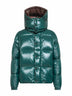 Green Parana hooded short down jacket