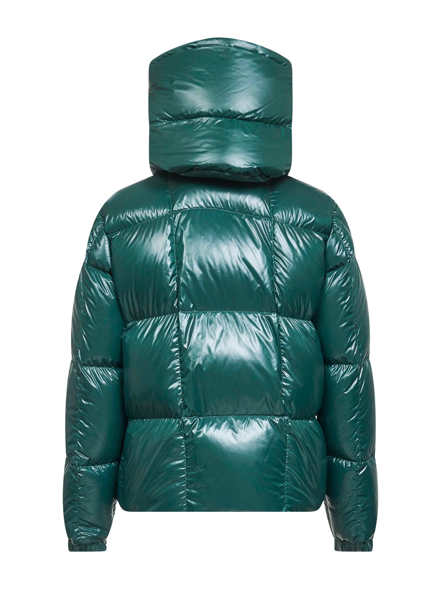 Green Parana hooded short down jacket