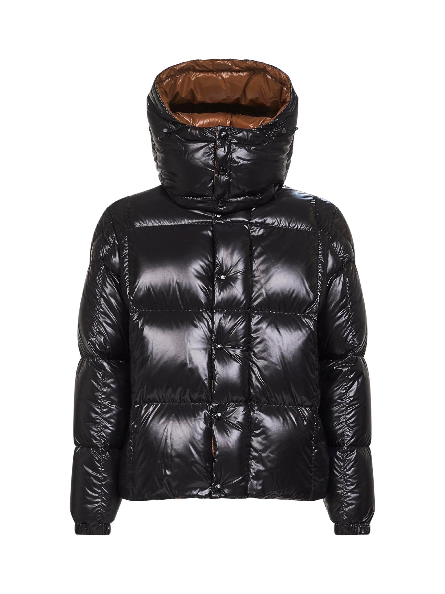 Black Parana hooded short down jacket