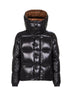 Black Parana hooded short down jacket