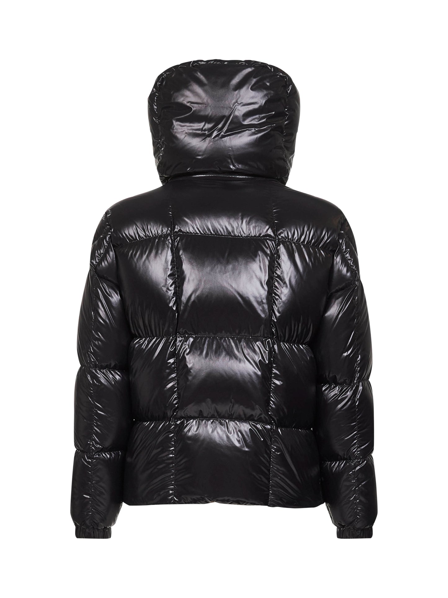Black Parana hooded short down jacket