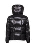 Black Parana hooded short down jacket