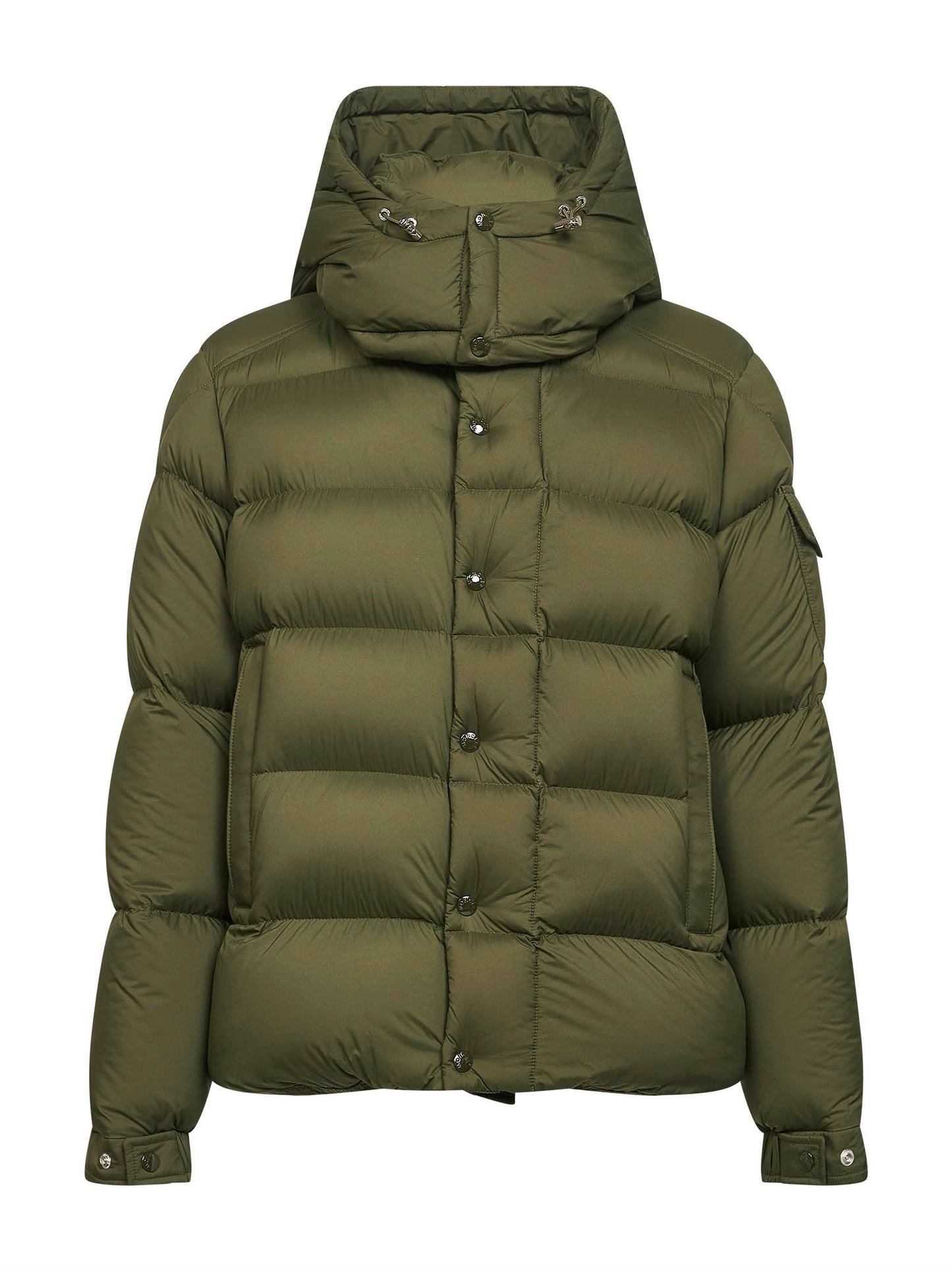 Piumino corto con cappuccio Moncler Maya 70 verde
