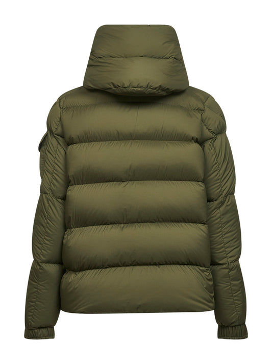Piumino corto con cappuccio Moncler Maya 70 verde